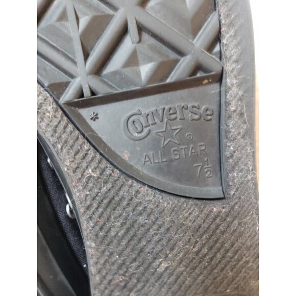 Converse All Star Chuck Taylor Sneakers Womens 9.5 Double Tongue Black Cheetah - Picture 8 of 12